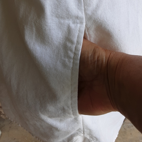 Free People linen/cotton snap front shirt size med - Picture 7 of 9